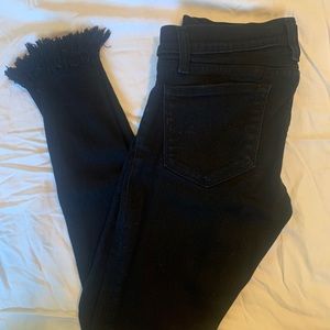 Principle Black Jeans with Frayed Hem